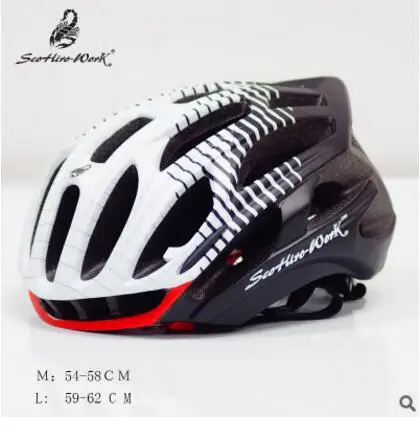 Size L 59-62 cm Велосипедный светодиодный шлем со встроенными задними фонарями для мужчин и женщин для горного велосипеда, гоночный шлем mtb дорожный велосипедный триатлон, мужской шлем - Цвет: Size L 59-62 cm