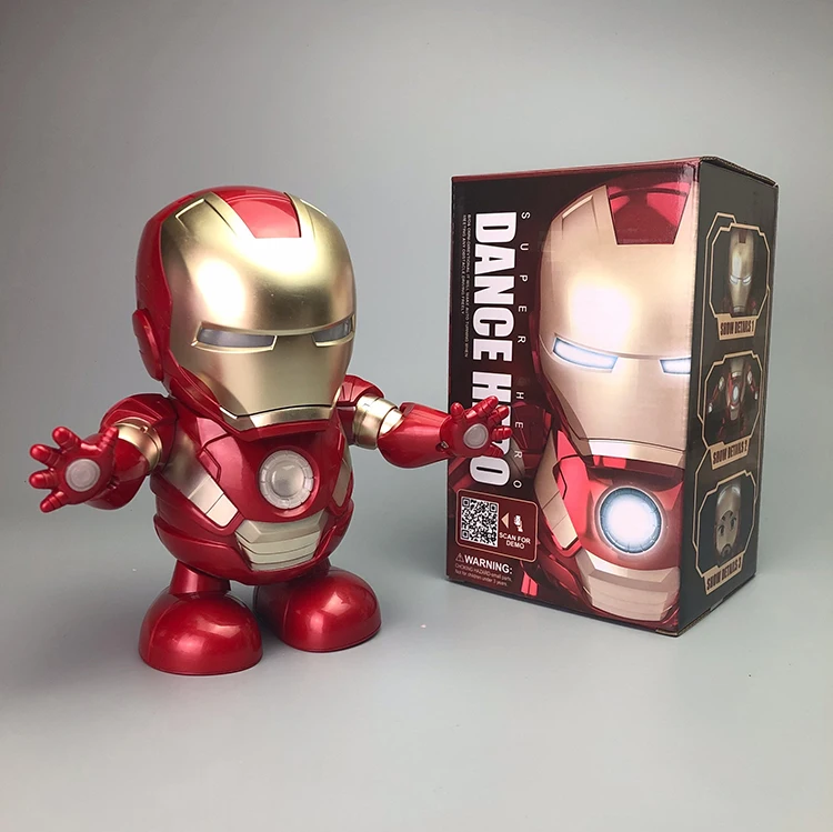 Can Dance Железный человек Marvel Мстители фигурка игрушка светодиодный фонарик со