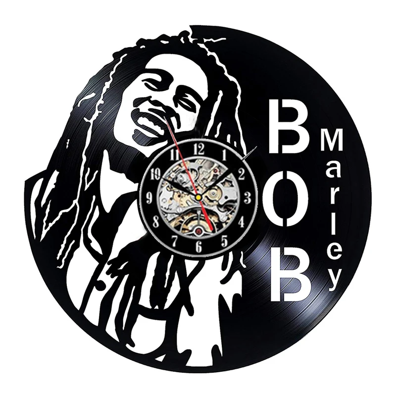 6 Bob Marley 3D настенные часы современный дизайн для гостиной классический винтажный виниловый рекорд часы настенные часы искусство украшение дома 12 дюймов - Цвет: 6
