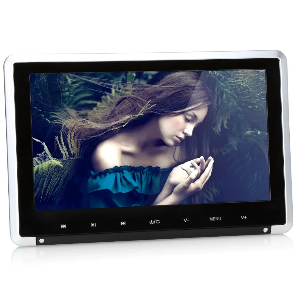 Тыква 10 1 дюймов 1024*600 Автомобильный подголовник монитор DVD видео плеер USB/SD/HDMI/FM TFT