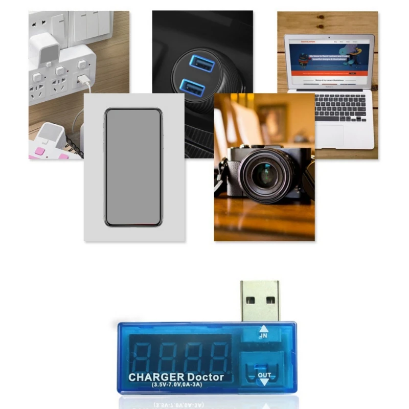 2019 Автомобильный USB тестер напряжения тока цифровой дисплей зарядное устройство