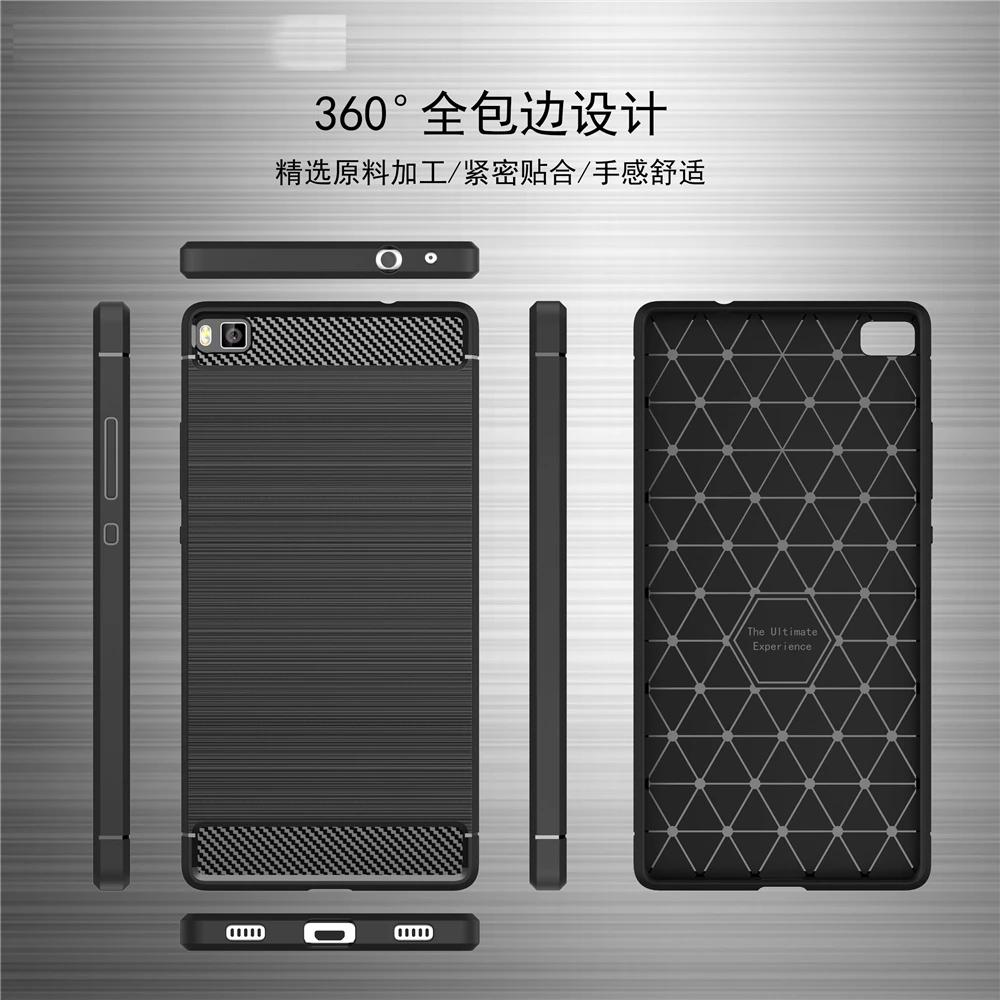 HATOLY чехол для Huawei P8 противоударный мягкий ТПУ Матовый прочный силиконовый