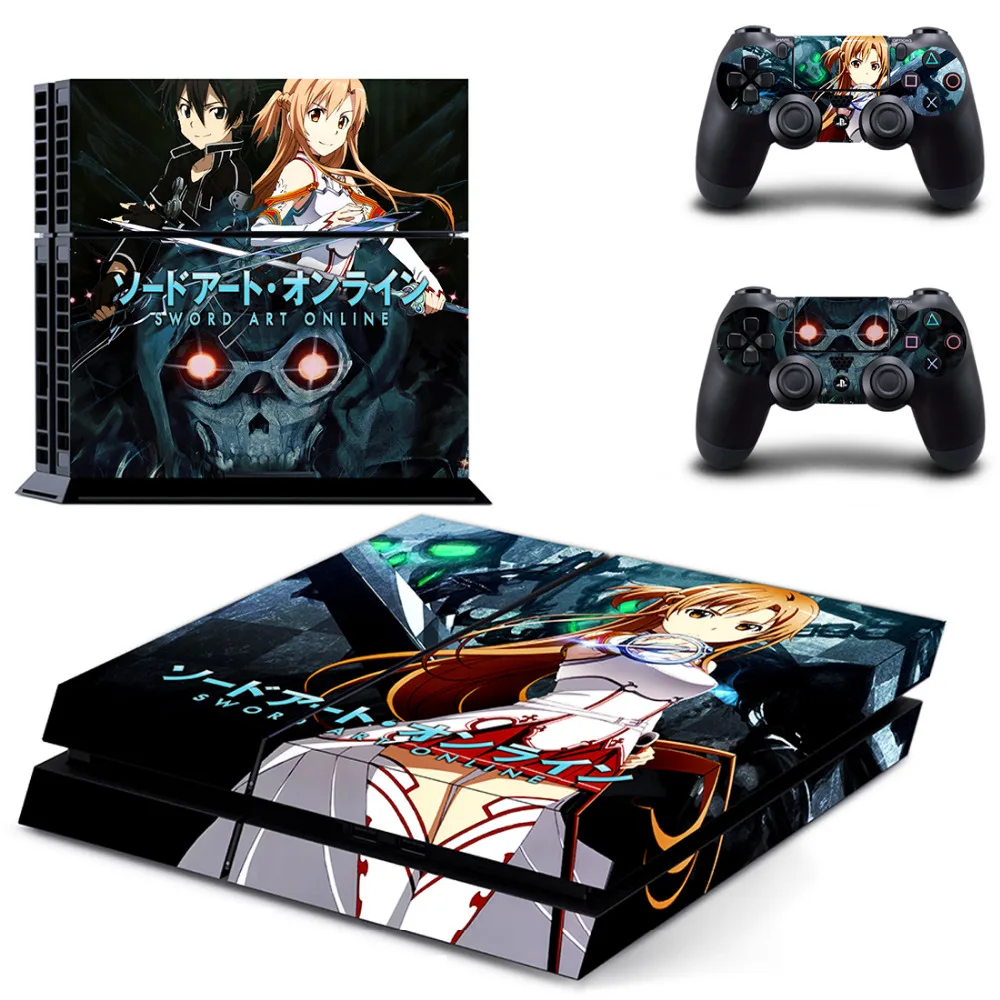 Sword Art Online SAO PS4 Skin Sticker Decal for Sony PlayStation 4 Console and 2 Controller Vinyl | Электроника