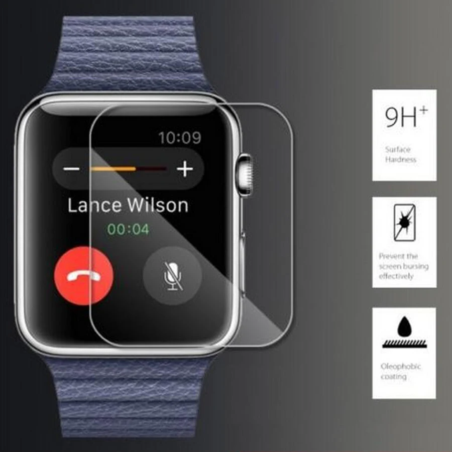 Ультратонкое закаленное стекло 0 2 мм для смарт часов Apple Watch серии 1 9H|protector apple watch