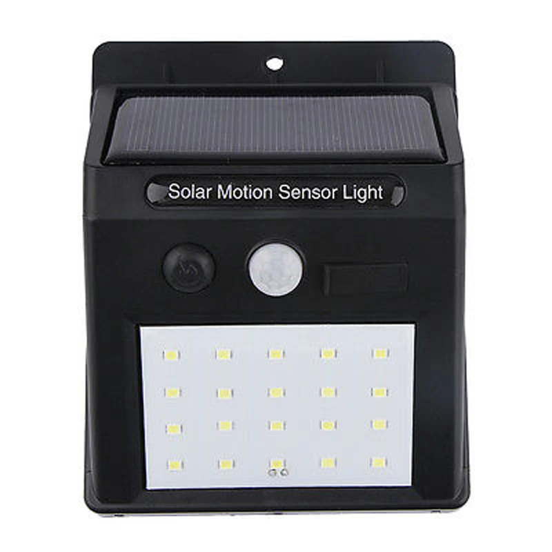 

Solar Power 20 LED PIR Motion Sensor Wall Light IP65 Waterproof Garden Lamp Light Light Outdoor Pathway Sense Rechargeable