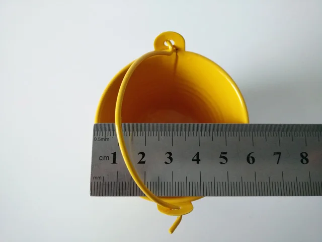 30 шт./лот D6 * H5CM мини металлические ведра пасхальное яйцо горшки желтый SF-016Y | Дом и