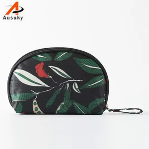 Полукруглая косметичка с цветочным узором, Портативная сумка для хранения, косметичка 50