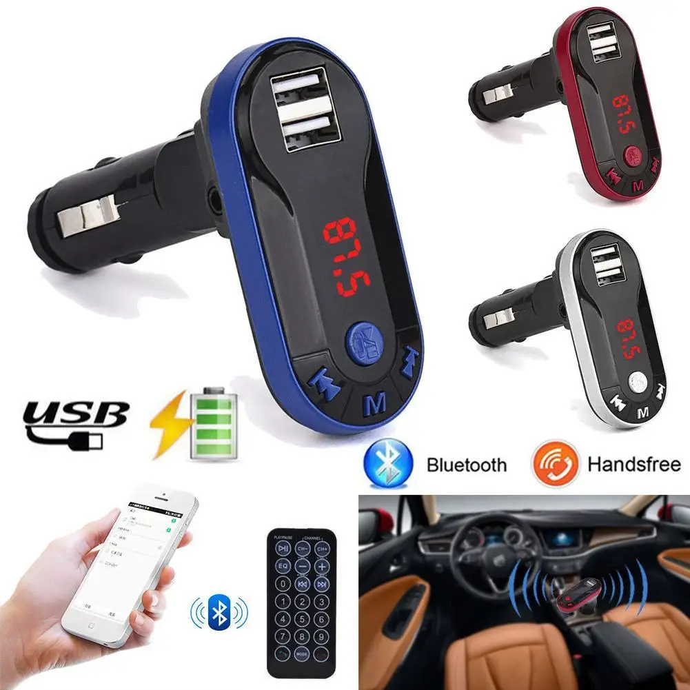 Bluetooth для Беспроводной FM Передатчик Mp3-плеер Автомобильный Комплект Громкой