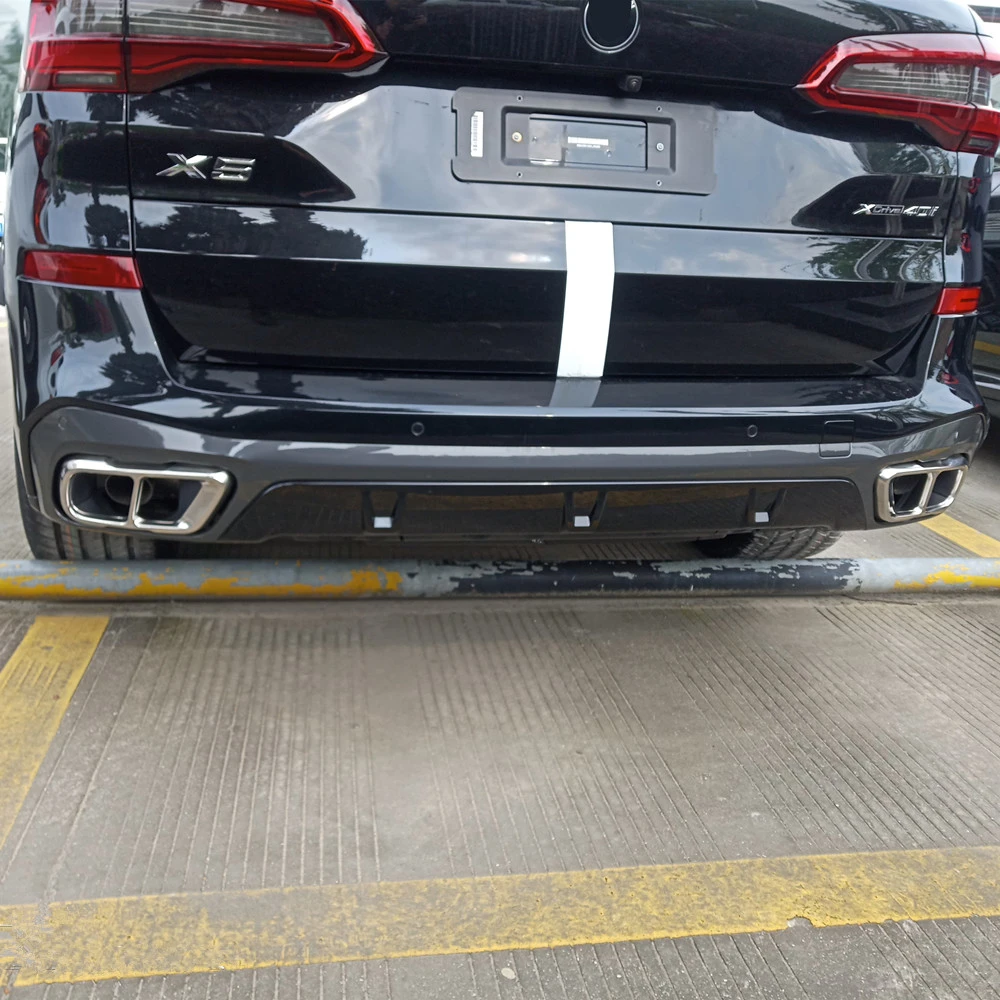 

Car Styling Trunk Tail Throat Decoration Frame Cover For BMW X5 2019 Exhaust Pipe Covers Decor Sticker Exterior Auto Accessories