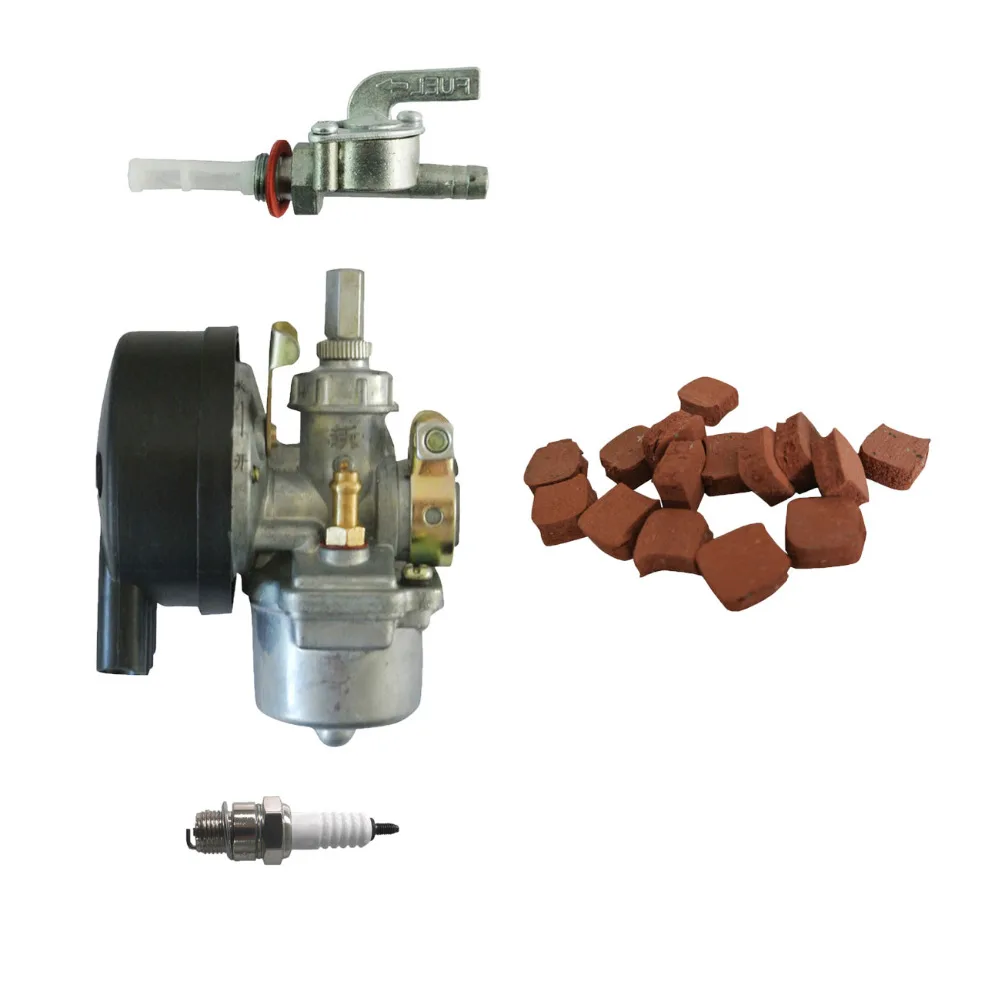 

Carburetor&Spark Plug&15xSquare Clutch Pads For 66/80cc Engine Motroized Bike