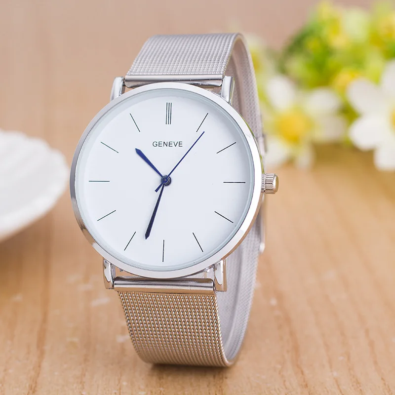 Relojes hombre 2018 Для женщин часы Повседневное платье золото Женева Марка Сталь