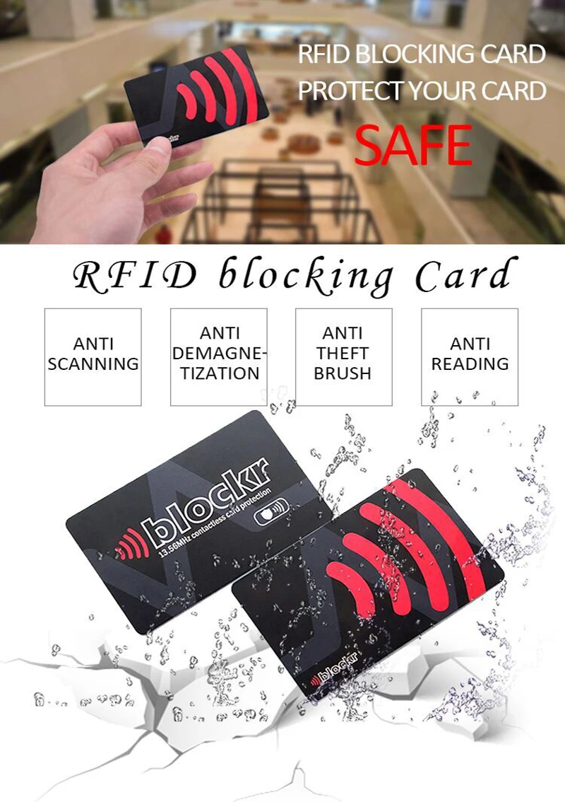 10pcs free shipping rfid E-shield wallet credit card protector blocking anti skimmer | Безопасность и защита