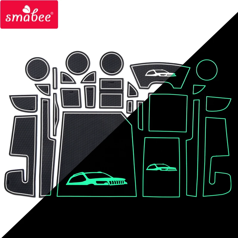 Нескользящий Резиновый коврик Smabee со слотом для ворот Jeep Cherokee KL 2014 2015 2016 2017 2018 2019