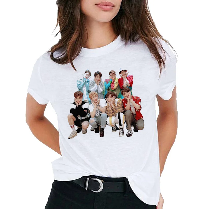 Ateez, 90 s, футболка, топ, футболки, женские, хип-хоп, kawaii, футболка,, Корейская одежда, harajuku ulzzang, футболка, повседневная, Корейская