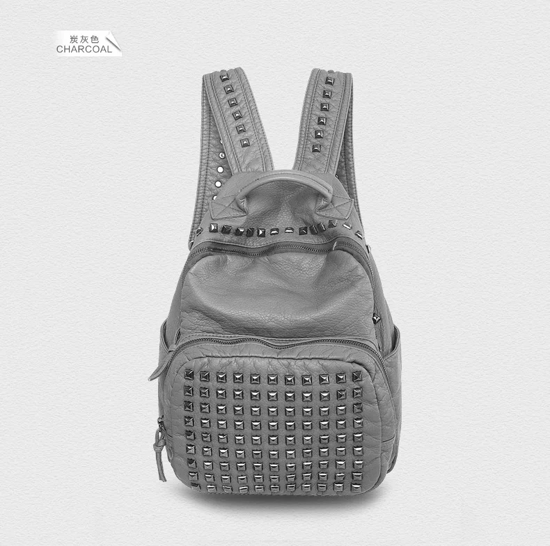 Горячая Распродажа рюкзак с заклепками женская сумка Mochila рюкзак для девочек Большой Вместительный рюкзак Bolsa европейский и американский