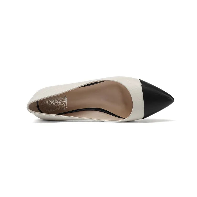 

MLJUESE 2018 women flats cow leather pointed toe soft flats patchwork spring comfortable casual flats party dress size 33-43