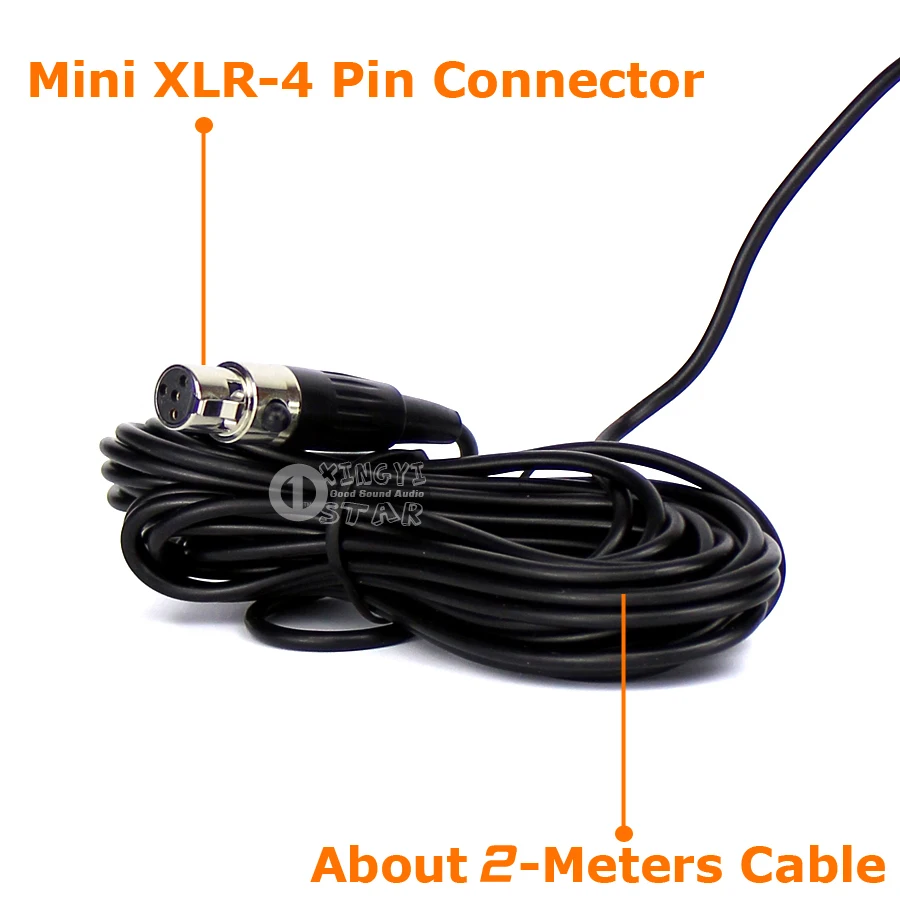 Мини XLR 4 Pin TA4F гарнитура с микрофоном профессиональный динамический голосовой
