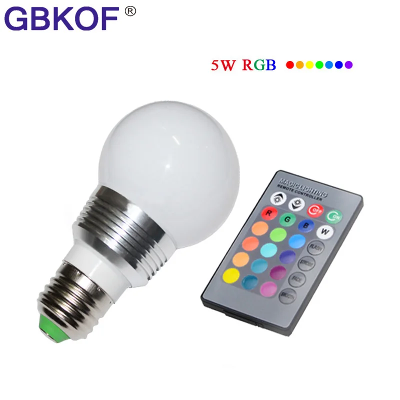 E14 E27 RGB светодиодный светильник 3 Вт 5 85-265 в 110 120 220 В Светодиодный Sopt с