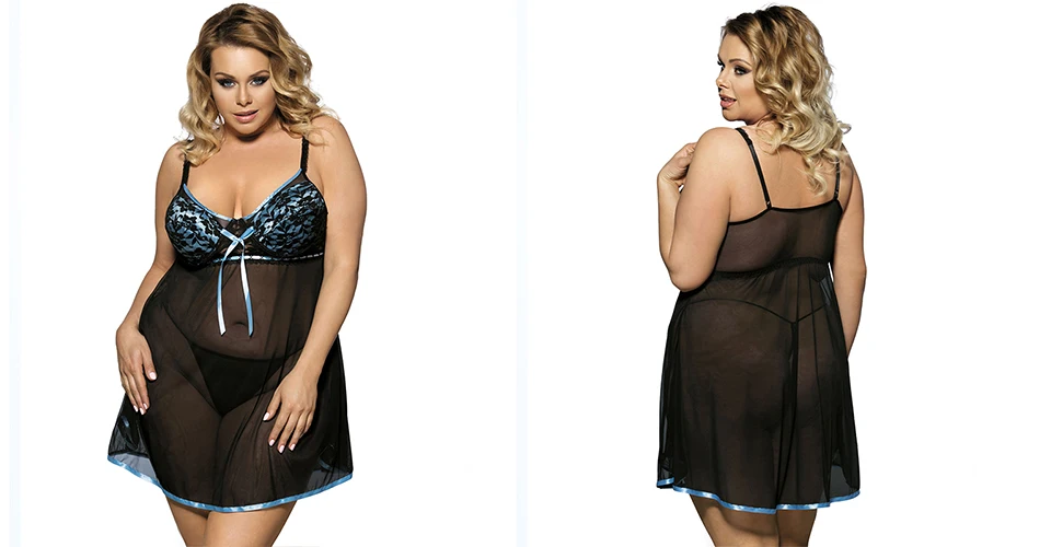 Comeondear, Женское ночное платье, одежда для сна, белье, Nuisette Camisones De Dormir Sexi Babydoll, Цветочная вышивка размера плюс, ночная рубашка