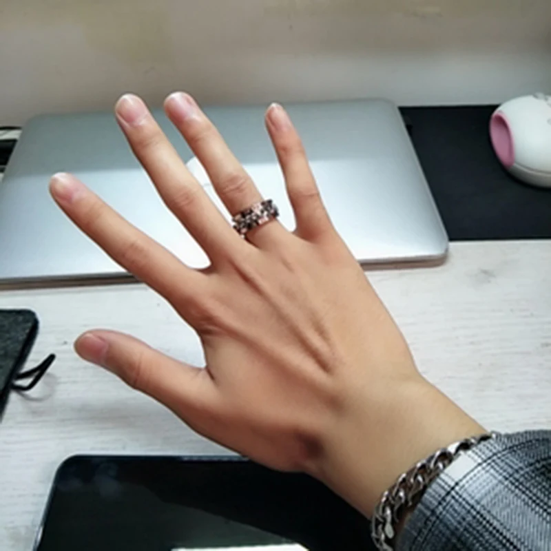 Кольцо ELSEMODE вращающееся в стиле панк рок для мужчин и женщин из нержавеющей стали