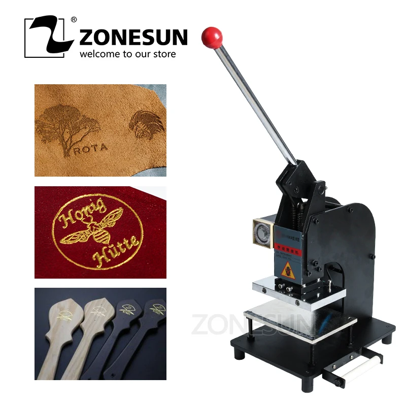 ZONESUN тепла Пресс машина ручная для горячего тиснения фольгой ключей от