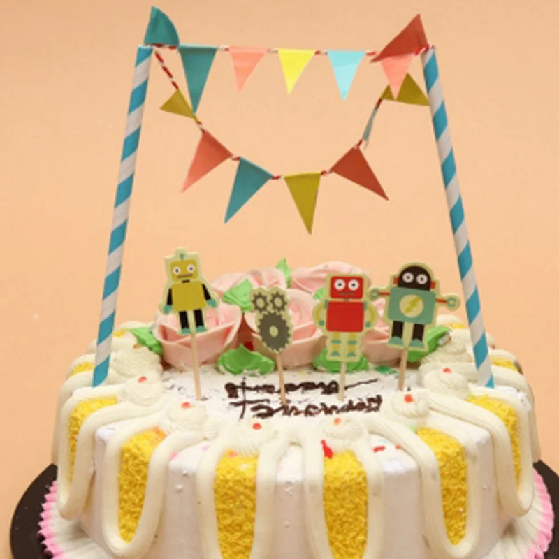 Мультяшный торт Топпер балетный космический корабль пиратский флаг русалки день