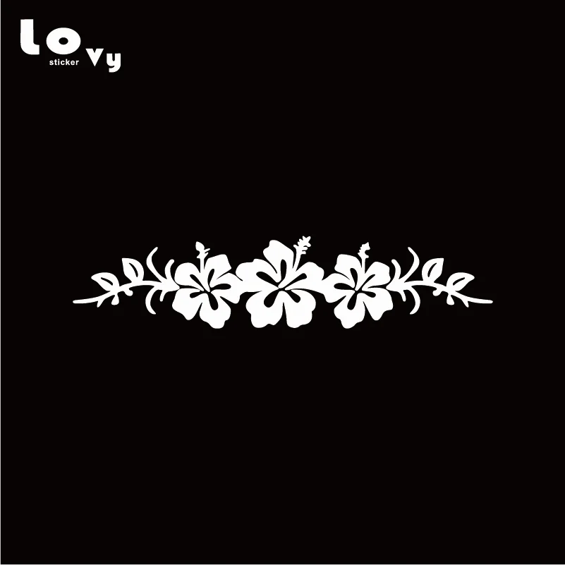 Милый Гавайский цветок стикер автомобиля натуральный стиль Плюмерия виниловая
