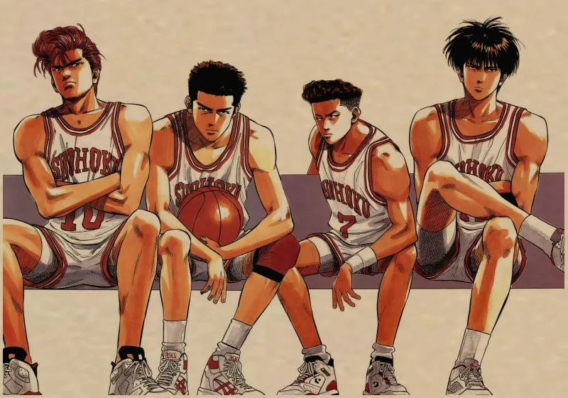 Новый Классический Аниме фотообои SLAM DUNK винтажный плакат художественный