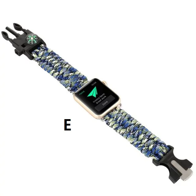 Красочные смешанные спортивные тканый браслет из нейлоновой веревки ремешок