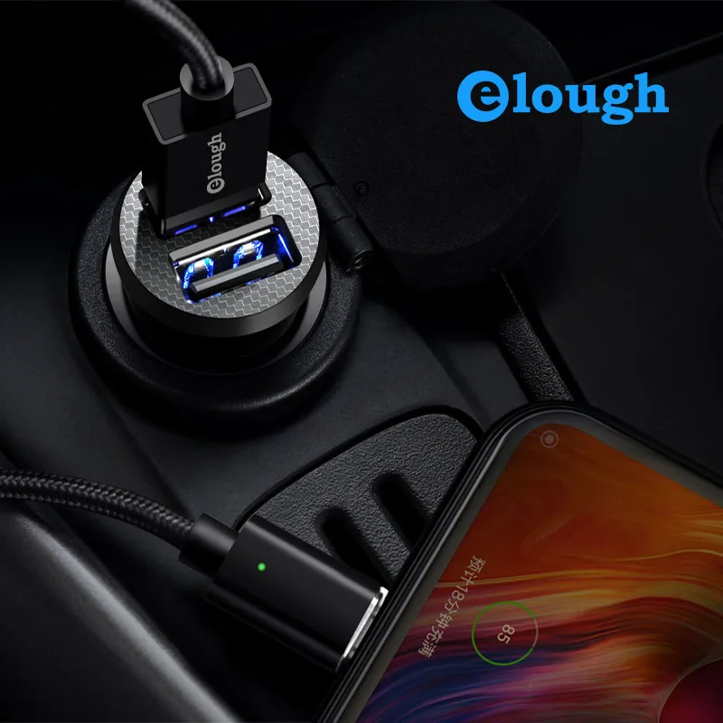 Elough Мини Автомобильное зарядное устройство для iPhone samsung Xiaomi прикуриватель