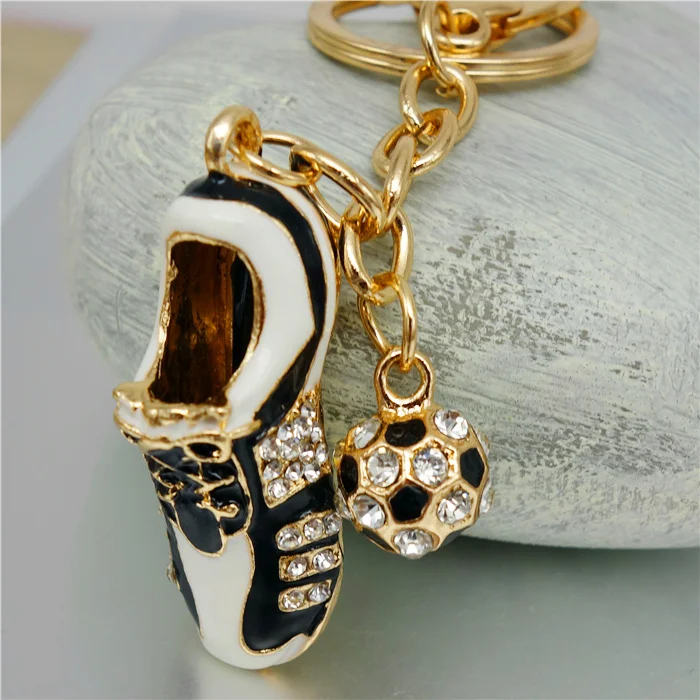 Adojewello Jewelry Для мужчин ключевых подбородки спортивная обувь Футбол брелок для автомобиля Футбол очарование Key Holder творческий подарок для Для мужчин
