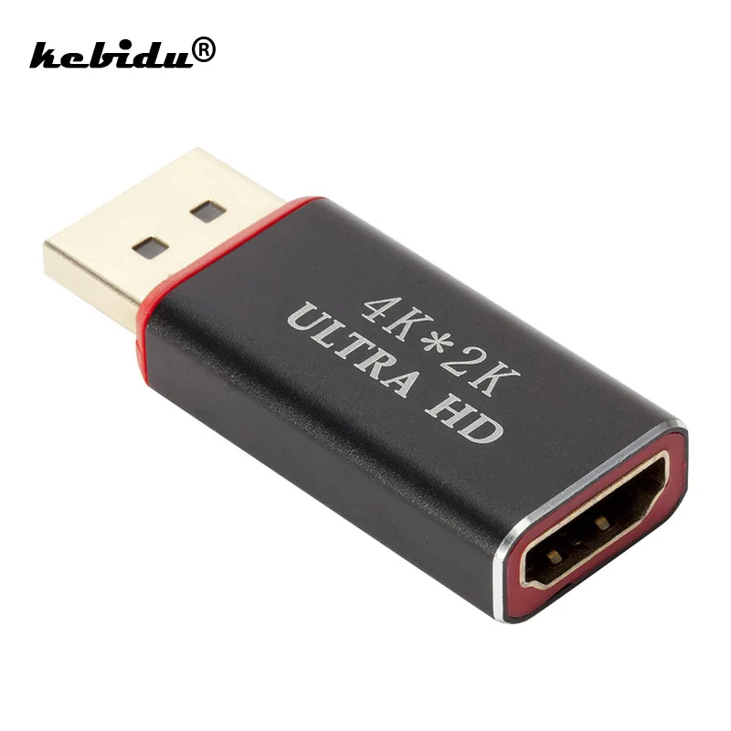 Kebidu Hot DP к HDMI совместимый преобразователь 4K * 2K 30Hz видео аудио разъем порт дисплея