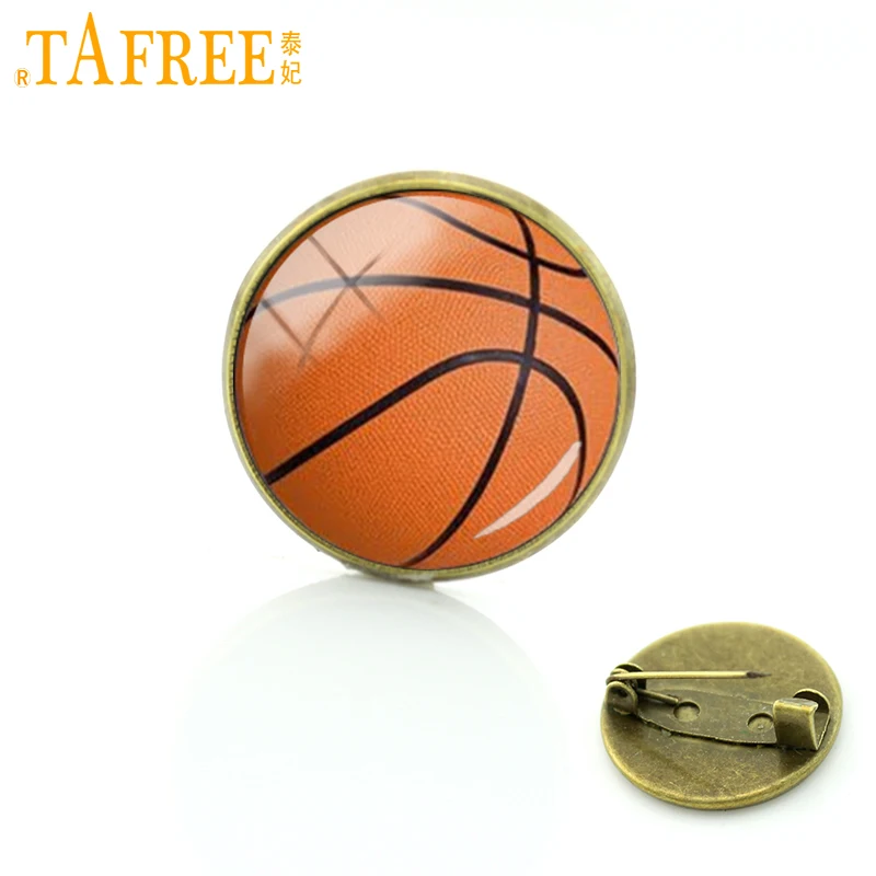 Art Picture Pin Football  Volleyball Golf Bowling Ball Brooch Competition Gift T253