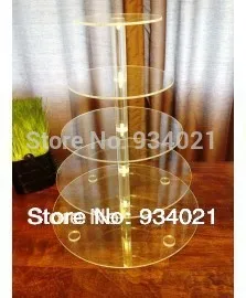 

Modern 5 Tier Acrylic Wedding Cake & Party Cupcake Stand
