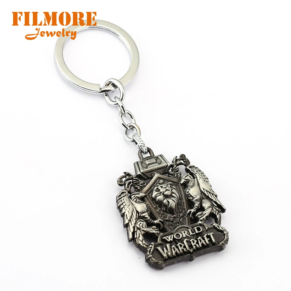 7 Винтажные Ювелирные изделия Warcraft брелок с рисунком из игры Alliance Tribe orde металлический 3D знак амулет-подвеска chaviro сувенир - Цвет: 7