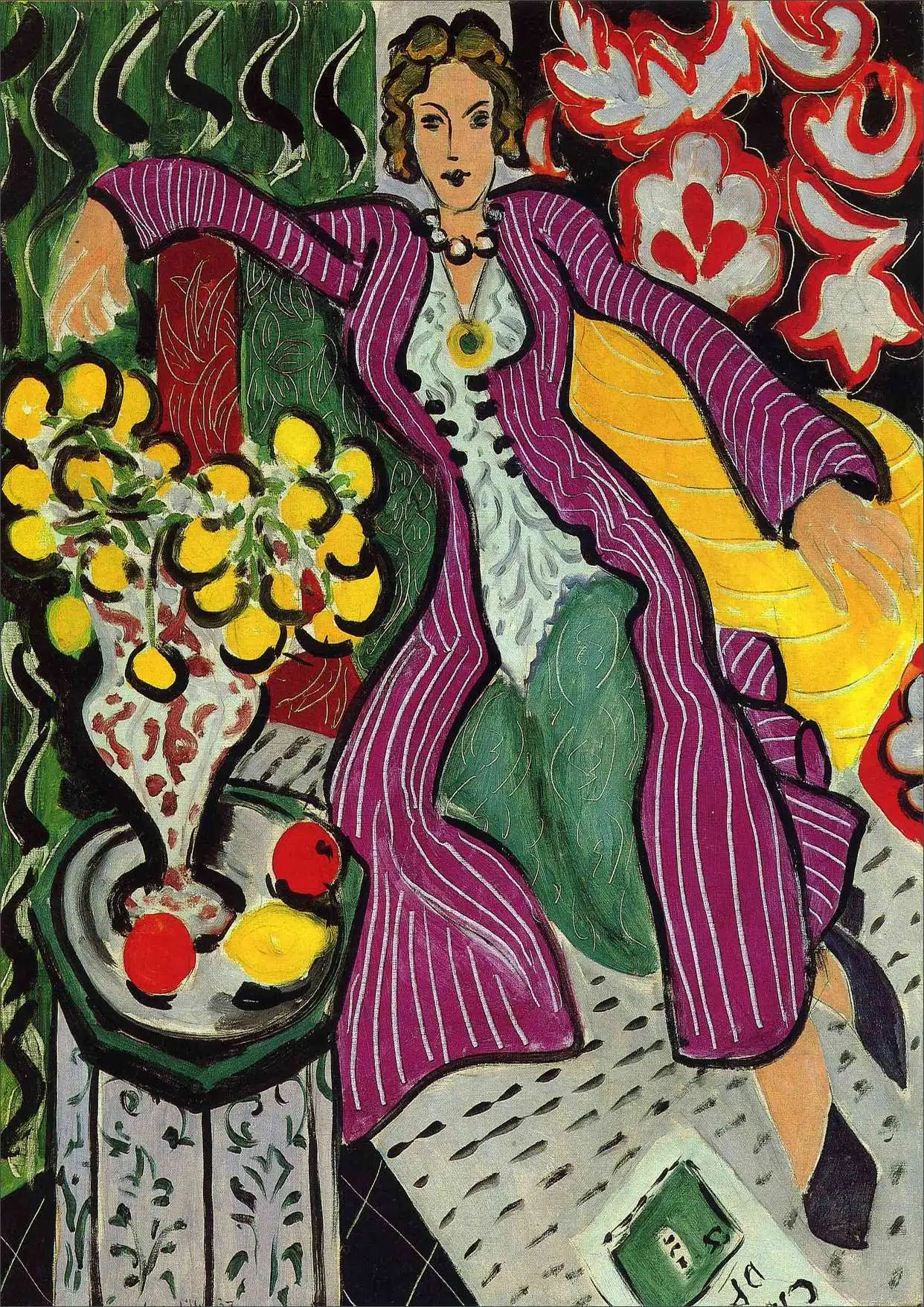 Emily's House Henri Matisse Fauvism дневной чай девушка холст картины старинный крафт настенные плакаты Наклейки домашний Декор подарок - Цвет: Лиловый