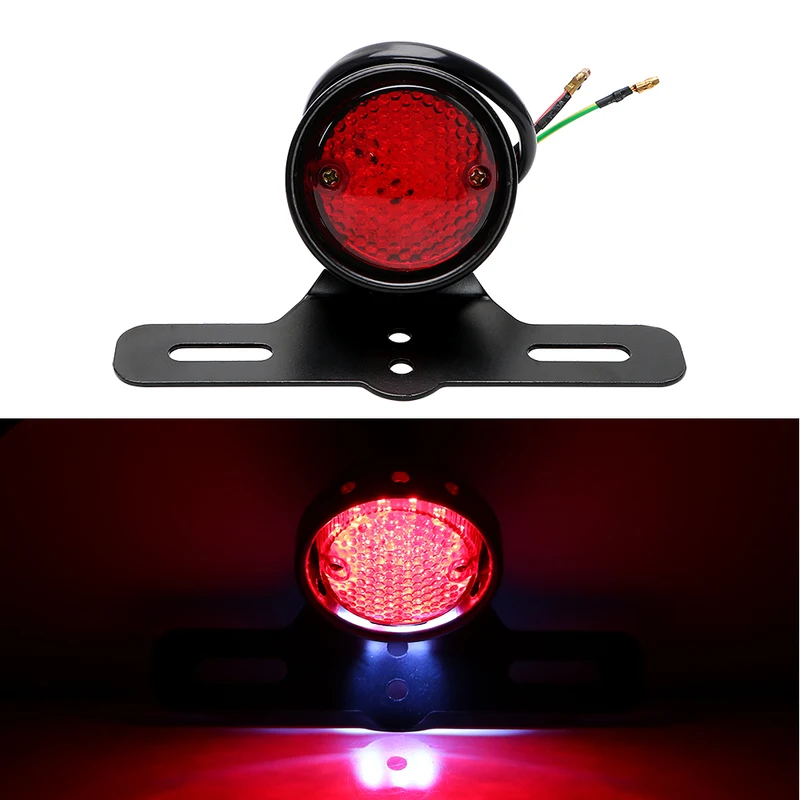 

Motorbike Accessories Cafe Racer LED Motorcycle Tail Brake Stop Light Taillight Moto Rear Lights For Chopper Bobber