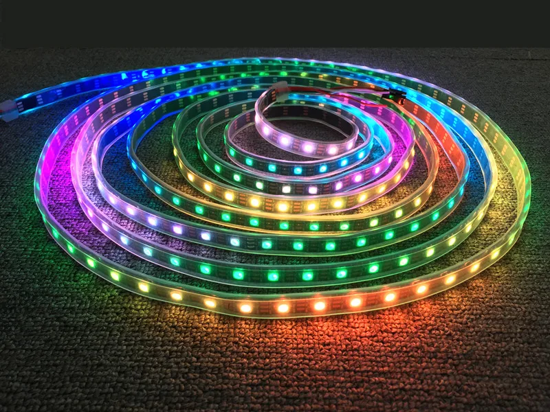 DC12V полный Цвет WS2811 WS2812B светодиодный пикселей полосу 5050 RGB черный/белый PCB IP30/IP65/IP70