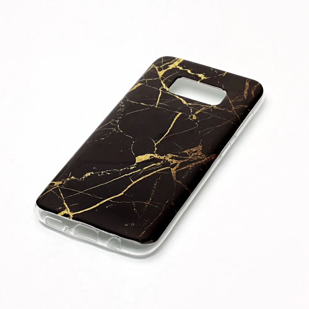 New For Samsung Galaxy S8 Plus Blue White Green Black Marble Designs High Quality Phone Case Gloss TPU Soft Back Cover |