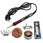 Электрический паяльник CXG C90W с регулируемой температурой 90 Вт, ЖК-подсветка, регулируемая температура, вилка европейского стандарта, Сварочная паяльная станция