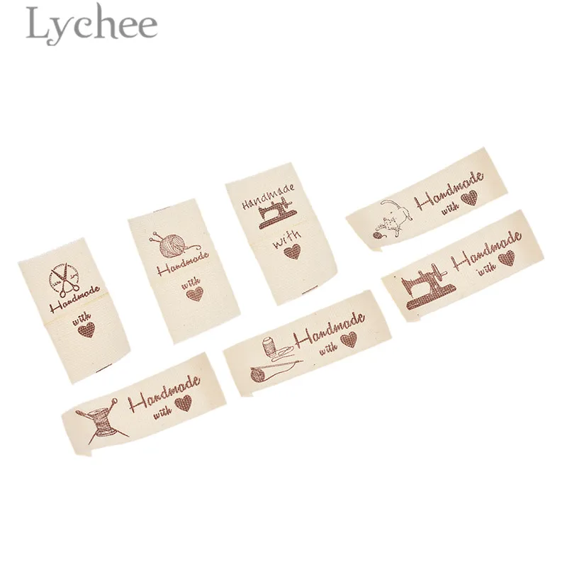 Lychee Life 200 шт. ручной работы с любовью милые моющиеся складные бирки флагом для