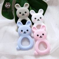 lets make silicone teethers 4 6 months food grade 10pcs bpa free diy cartoon rabbit newborn teether for teeth toy baby product
