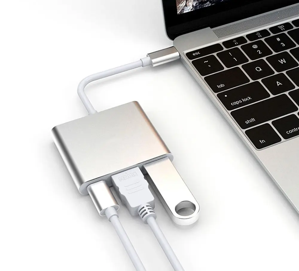 Адаптер для зарядки USB 3 0 с портом Type C на HDMI адаптер Samsung S8 + Plus MacBook Pro Pixel Huawei