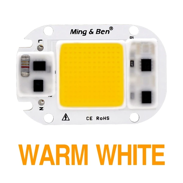 Warm White 20 Вт 30 Вт 50 Вт световая бусина ac220в 110 В умная интегральная микросхема без необходимости драйвер синий день белый зеленый красный желтый сделай сам для светодиодного прожектора светильник - Испускаемый цвет: Warm White