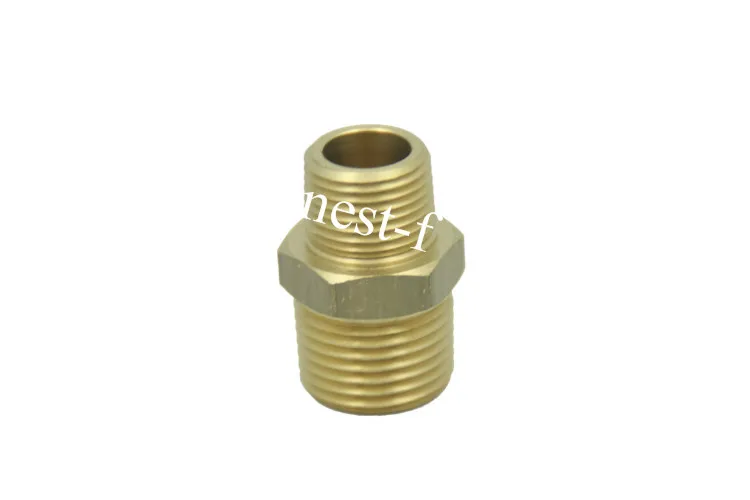 

Brass BSP Pipe Hex Reducing Nipple Fitting 1/2" x 3/8" Male BSPP