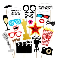 hollywood movie theme photobooth props wedding baby shower decorations photo booth props party supplies pz077