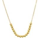 2018 Новое серебро 925 пробы золотого цвета Очаровательная цепочка из бисера кулон ожерелье серебро 925 ожерелье