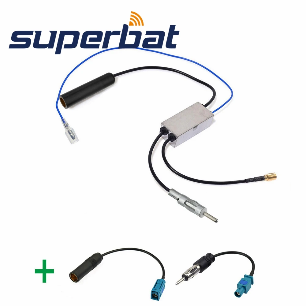 

Superbat FM/AM to DAB/FM/AM Car Radio Aerial Amplifier/Converter/Splitter and Fakra to DIN Aerial Adaptor Cable