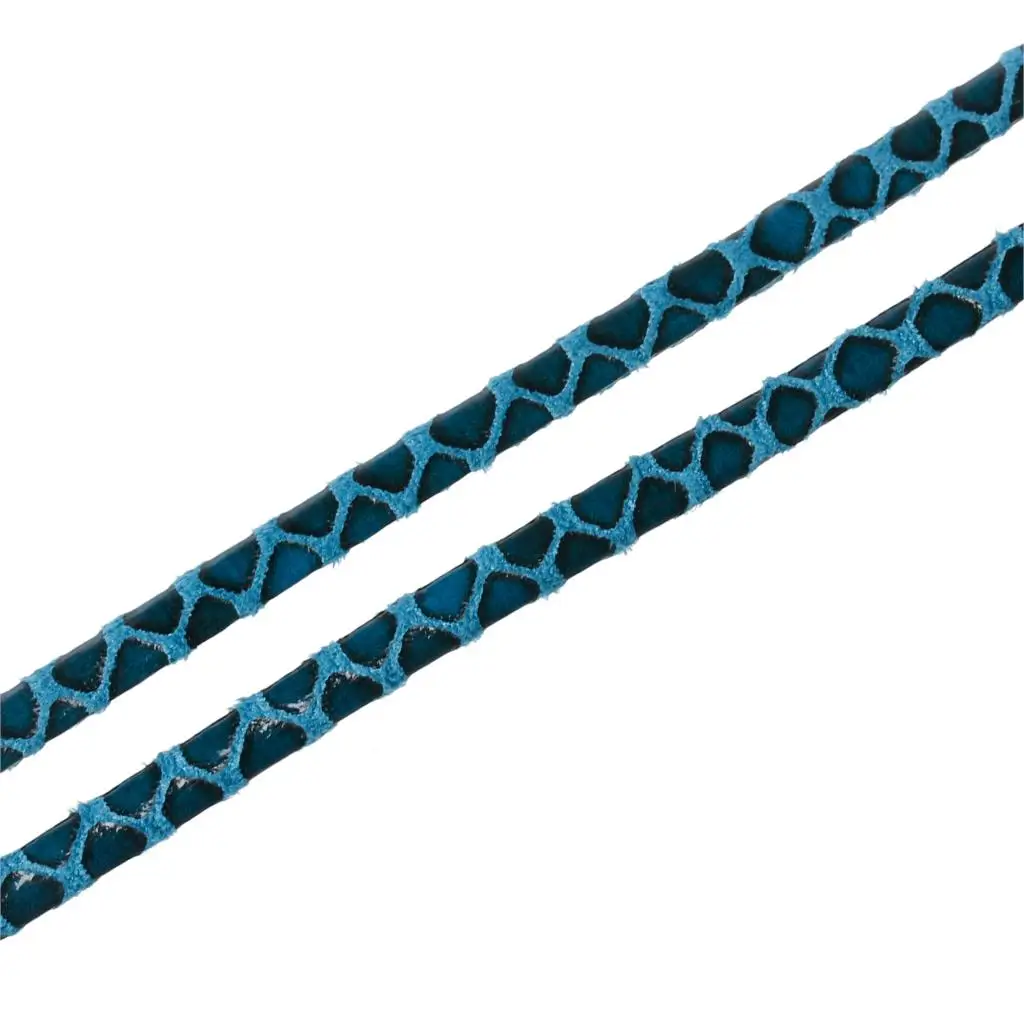 8 СЕЗОНОВ Полиуретан Кожа Украшения Шнура Резьбы Синий Змеиной Кожи 5.5 мм (2/8 &quot) х