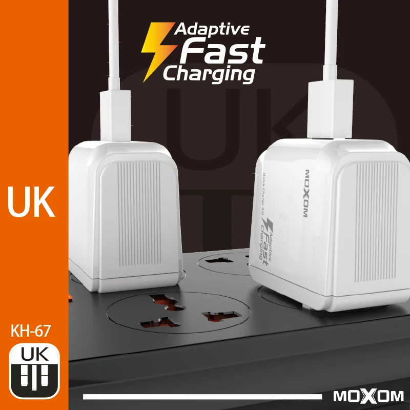 Быстрая зарядка MOXOM 3 0 зарядное устройство USB QC3.0 QC быстрая с вилкой Стандарта